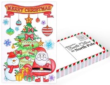 50 Pack Blank Christmas Coloring Postcards Color Your Own Letter to Santa Wish