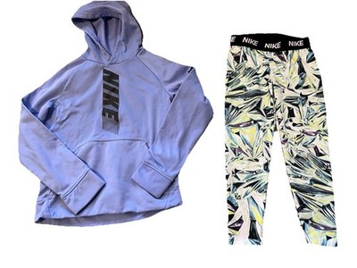 Nike Girls Medium Outfit Hoodie And Leggings Multicolor Size Medium Youth