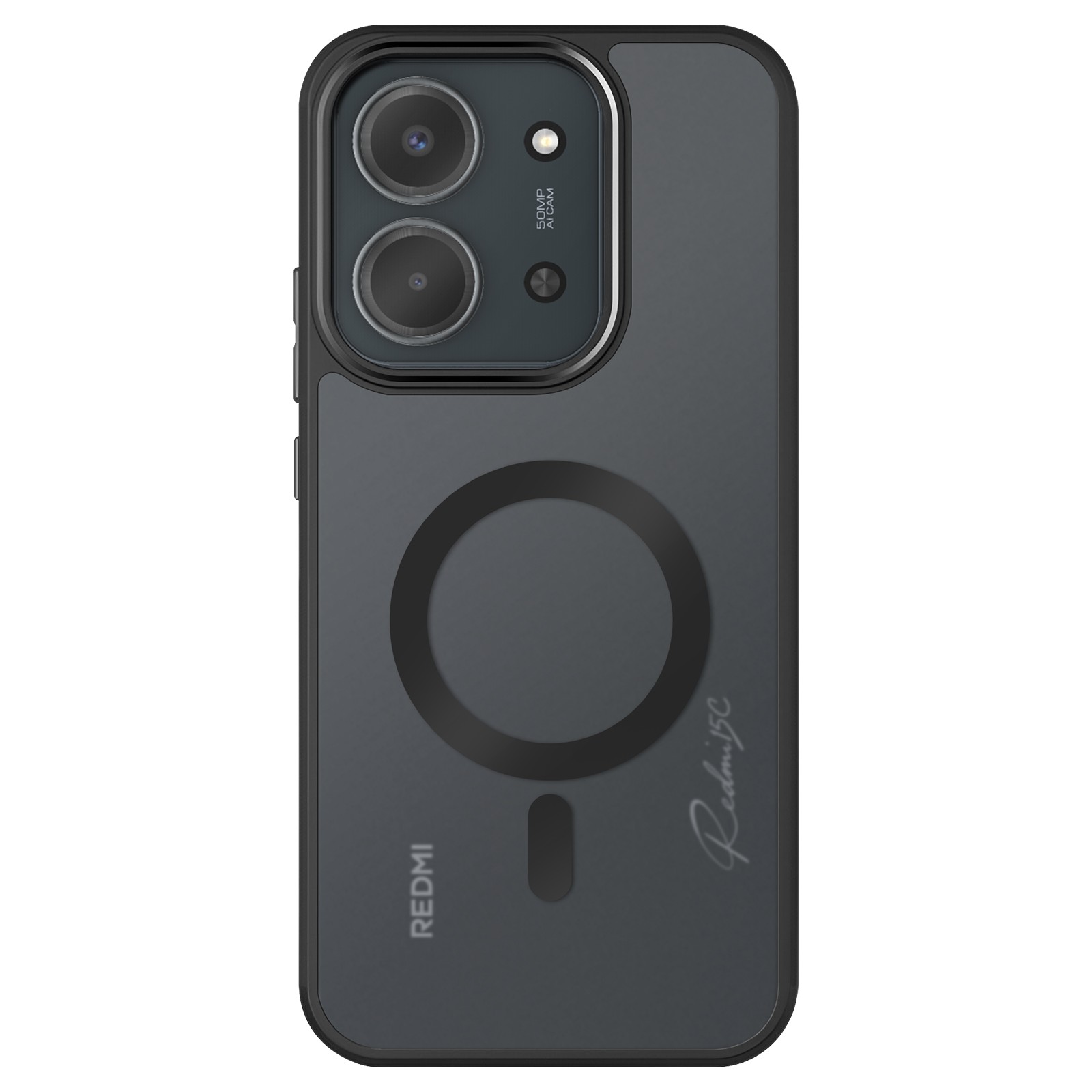 Coque silicone Redmi 15C transparente avec bague arrière et antichoc