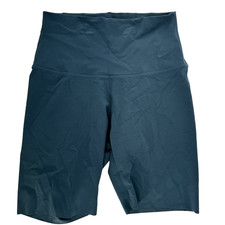 Nike Women's Zenvy Gentle-Support High-Waisted 8" Biker Shorts Smoke Blue Size M