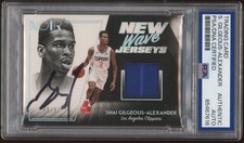 2018 Panini Noir Shai Gilgeous Alexander Rookie New Wave Jerseys Auto /99 PSA RC