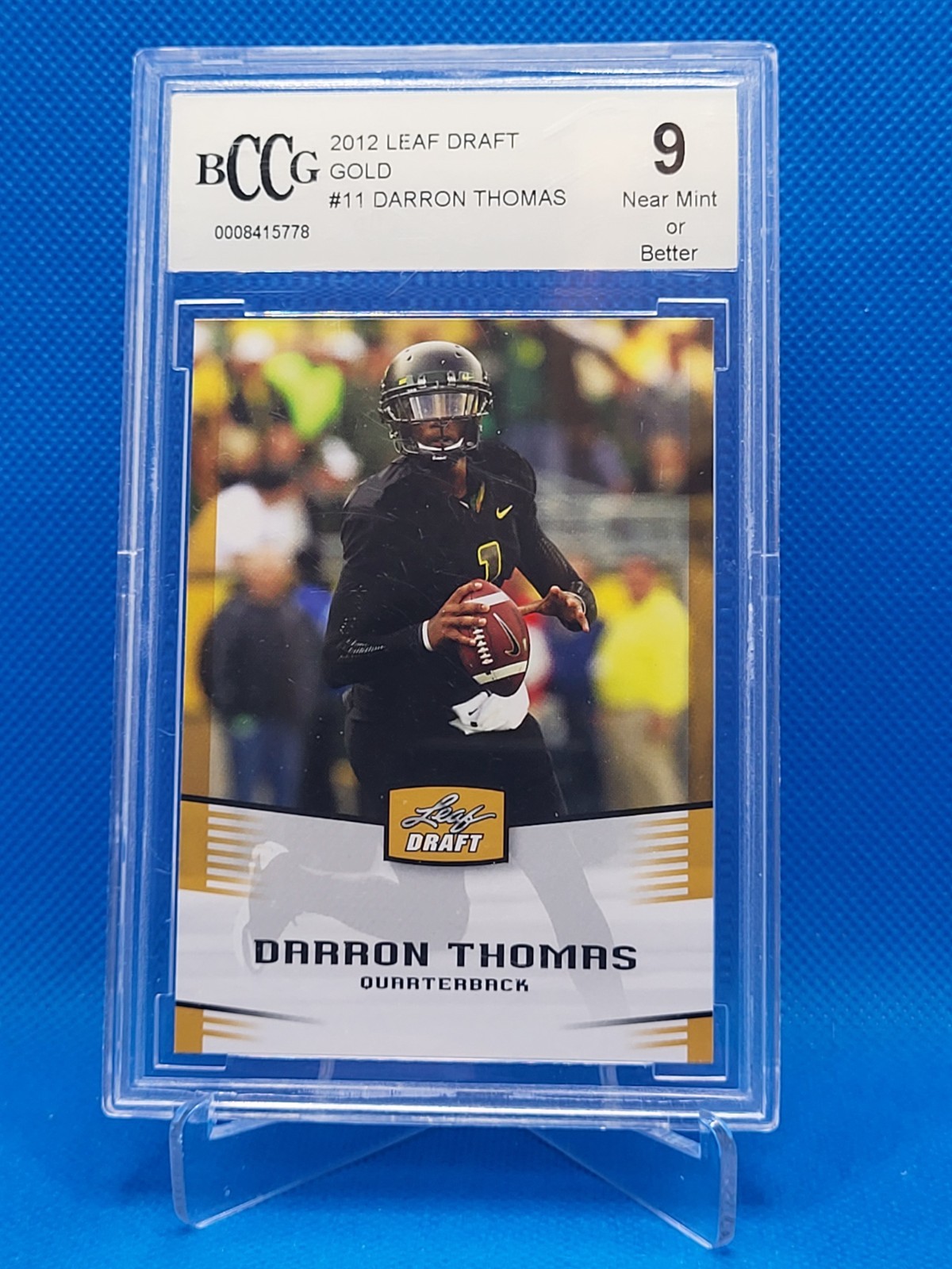 2012 LEAF DRAFT FOOTBALL DARRON THOMAS #11