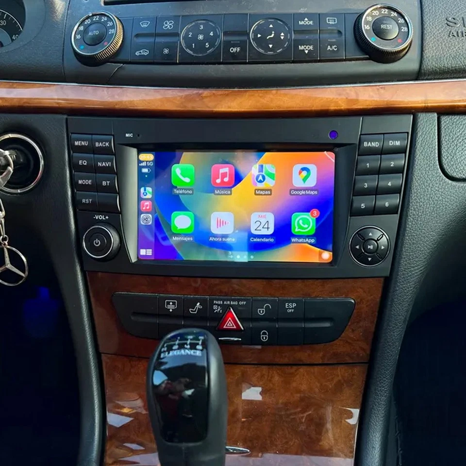 Android 14 Carplay Autoradio Für Mercedes Benz CLS E-Class W211 W219 GPS Navi FM - Bild 2 von 4