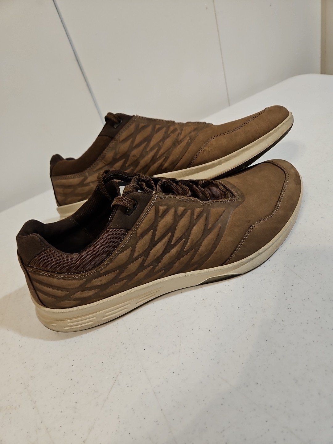 Size 46=12-12.5 U Suede Yak Leather Brown(s156