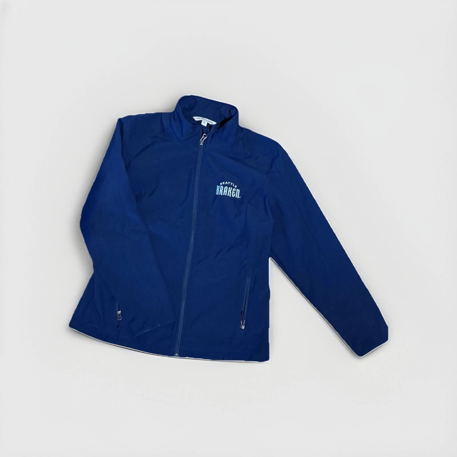 Seattle Kraken Blue Full Zip Jacket XL Lightweight NHL Fan Gear Clean