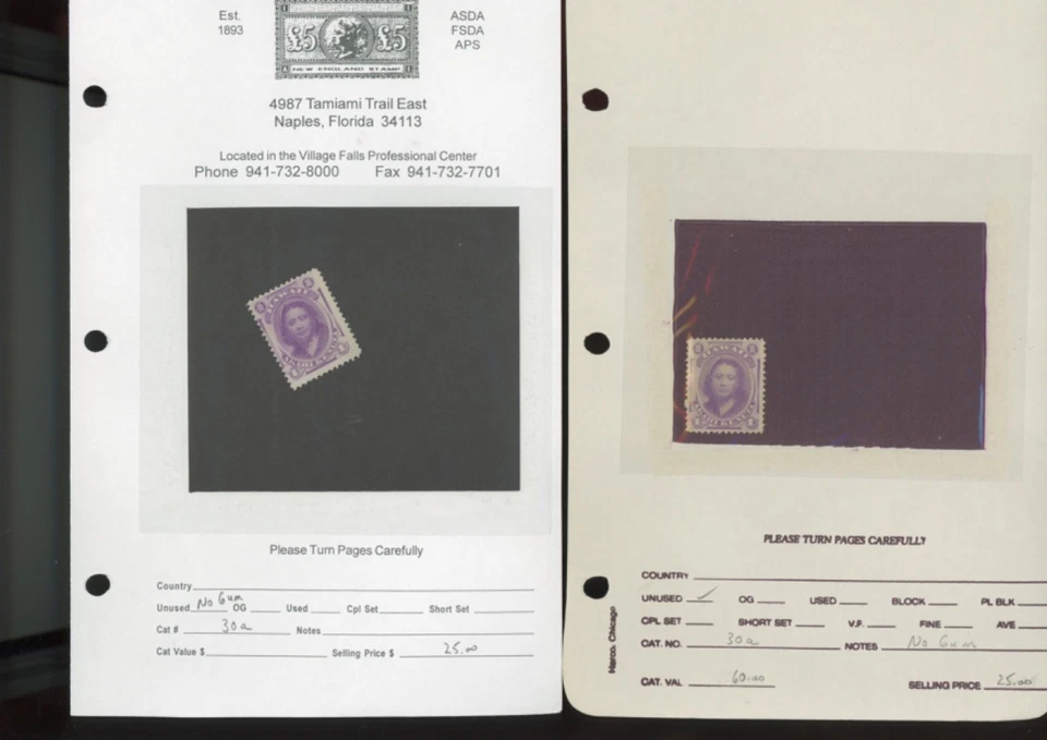 US stamp Hawaii stamps bob dealer stock  SCV $946  (mb33 - Image 2 of 4