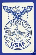 USAF AIR FORCE FIRE PROTECTION BADGE MILITARY STICKER  DECAL