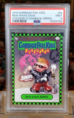 GARBAGE PAIL KIDS NEW WAVE DAVE Flashback Series 1 Green PSA 9 GPK