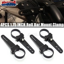 4x 1.75" UTV Roll Cage Bull Bar Bumper Light Tube Mount Clamp For Polaris Can-AM