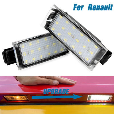 2x LED Für Renault Twingo Clio Megane Laguna Kennzeichenbeleuchtung 6000K weiß
