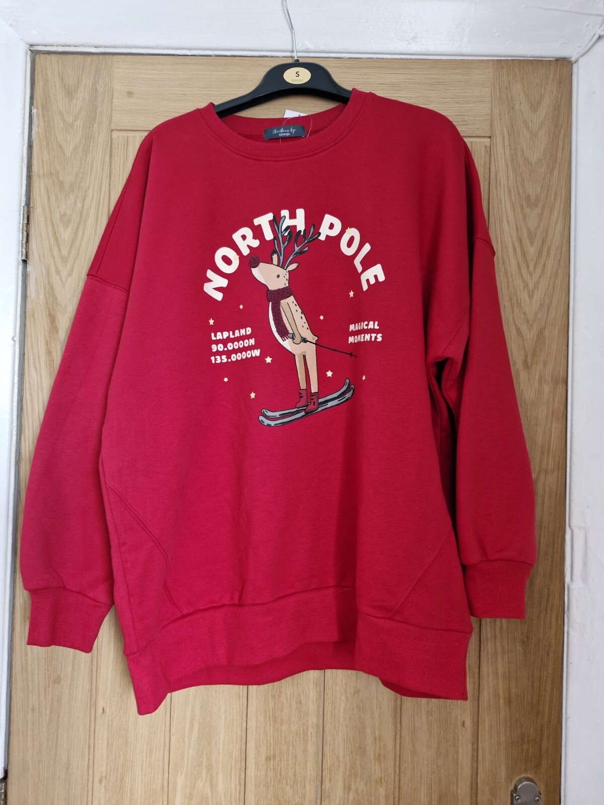 Red Reindeer Christmas Sweatshirt NWT Size 2XL Holiday Wear