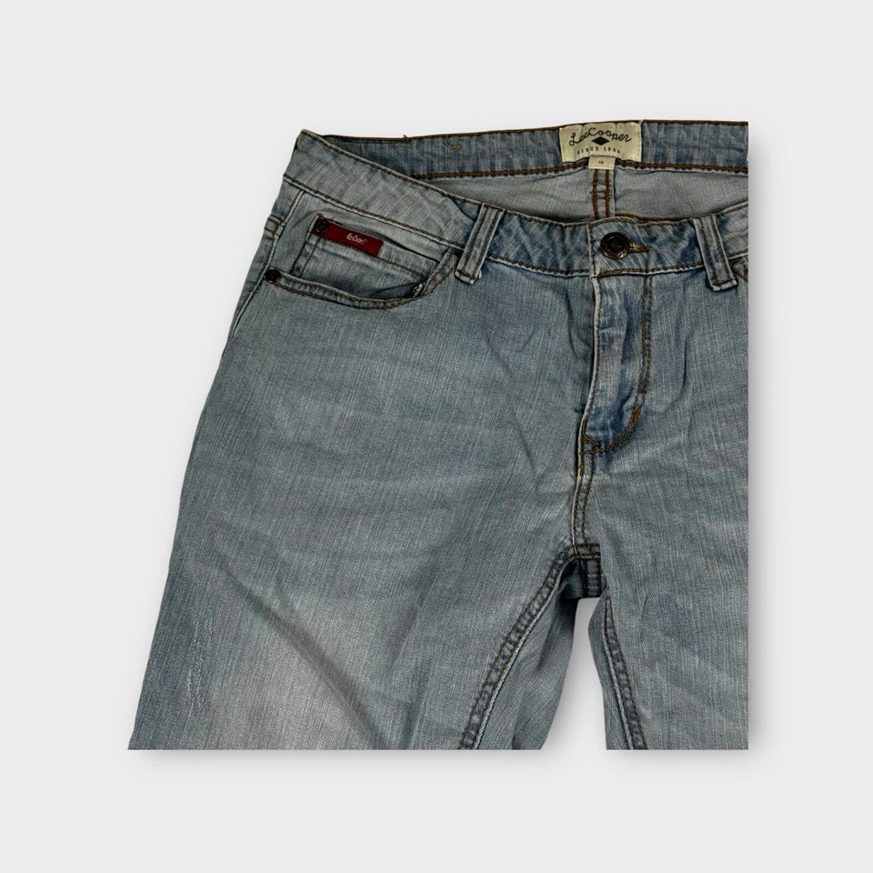 Lee Cooper Jeans Light Blue Mid Rise Straight Cotton Blend Jeans Womens 12 - Image 2 of 4