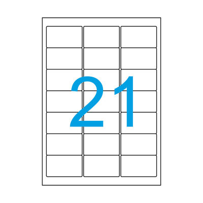 210 Luma Etiketten Format 63,5x38,1mm 10 Blatt A4 Universal Aufkleber 63x38 Weiß