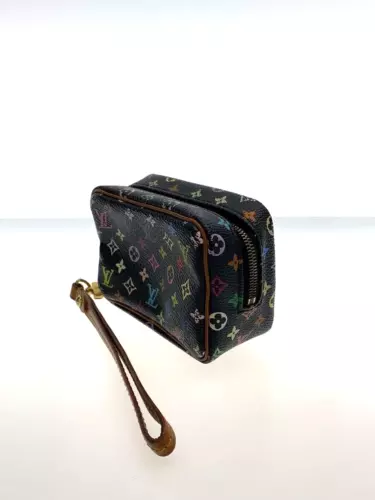 LOUIS VUITTON Accessory Pouch Monogram Multicolor Noir M58034 W/Box