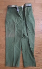 Vintage US Army Wool M-1951 Field Trousers Korean War Wool Pants - Short Medium 