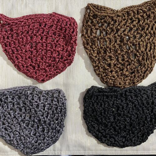 Bun Cover Crochet Snood Hair Net Women Ponytail Holder Ballet Dance Hairnet 4 Pk