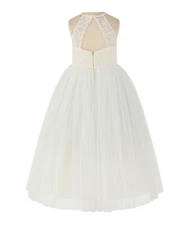 Halter Flower Girl Dress Lace Back Dress Princess Dress Wedding Bridesmaid Dress
