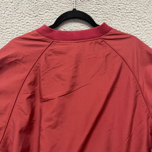 Vintage Nike Golf Jacket Mens L Crimson Red Windbreaker Pullover Grandpa - Picture 14 of 15