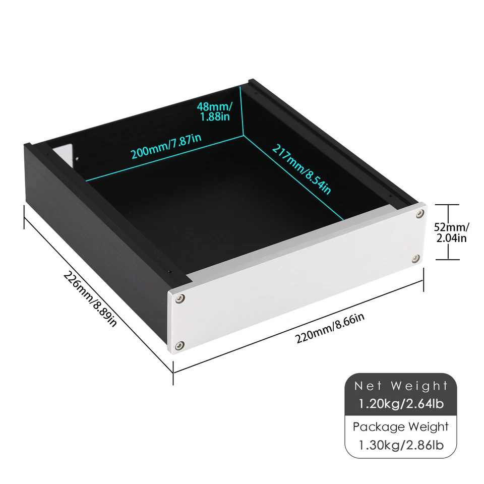 HIFI Verstärker Gehäuse Aluminum Chassis for DIY Amplifier Preamp DAC Case BOX - Bild 2 von 4