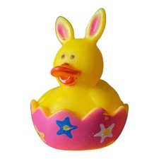Mountain Man Treasure Rubber Reseller Duck Mini Yellow Bunny Duck in Easter Egg