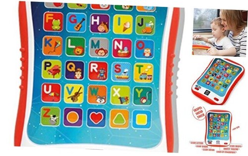 Kids Learning Pad Toy Learn ABCs Sounds Letters Shapes Music & Words 2 Year