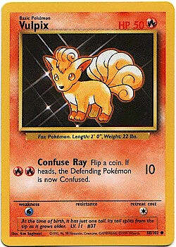 POKEMON BASE SET CARD 68/102 Vulpix
