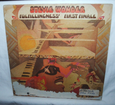 Stevie Wonder, FULFILLINGNESS' FIRST FINALE, LP record, READ NOTE, jacket damage