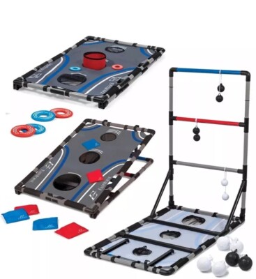 NIB EastPoint Sports 3-in-1 Tailgate Yard Game Set  Cornhole Ladderball Washers