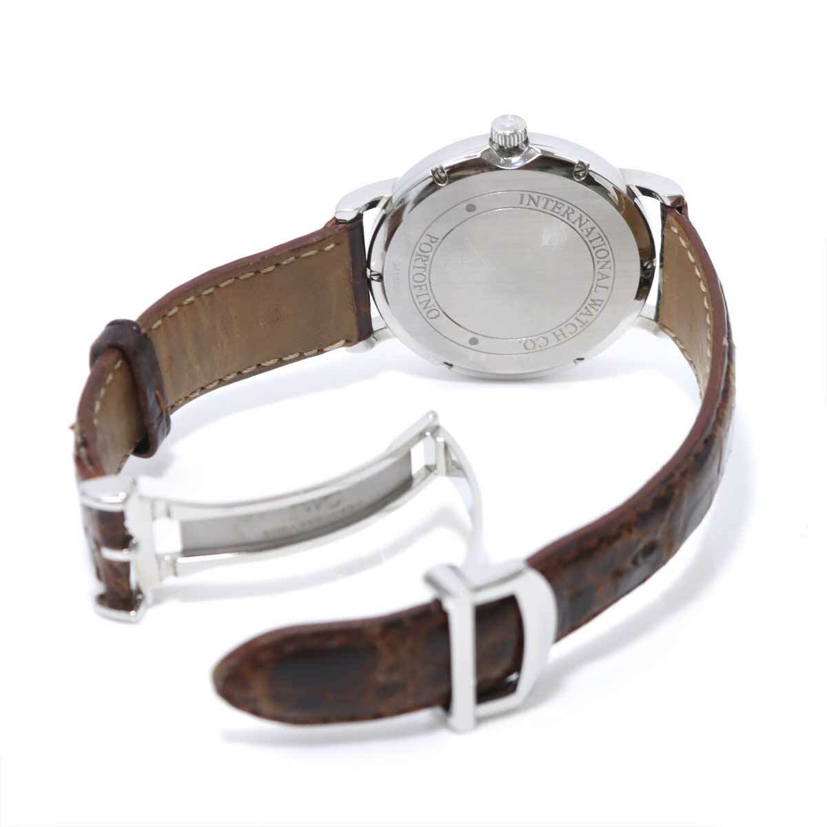 IWC Portofino Silver Men's Brown Leather Watch - IW356303 for sale online |  eBay