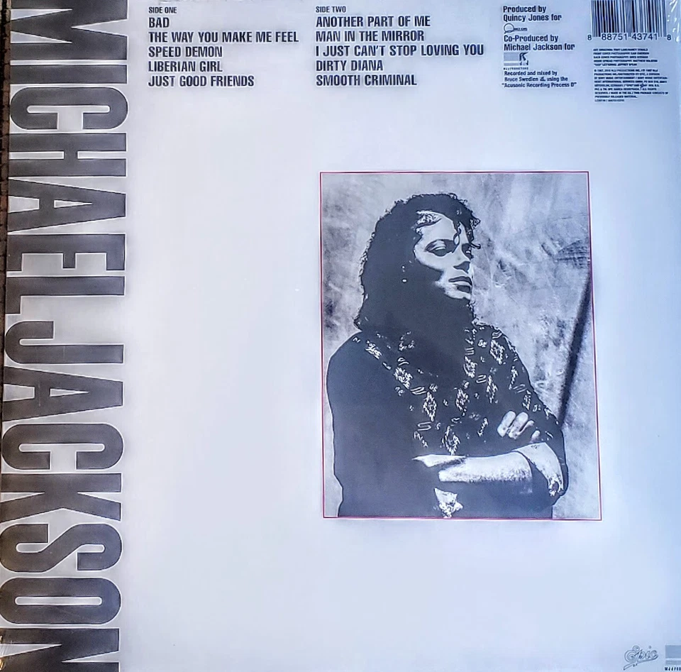 MICHAEL JACKSON BAD - VINYL LP " NEW, SEALED " GATEFOLD JACKET - IMPORT  - Image 2 of 2