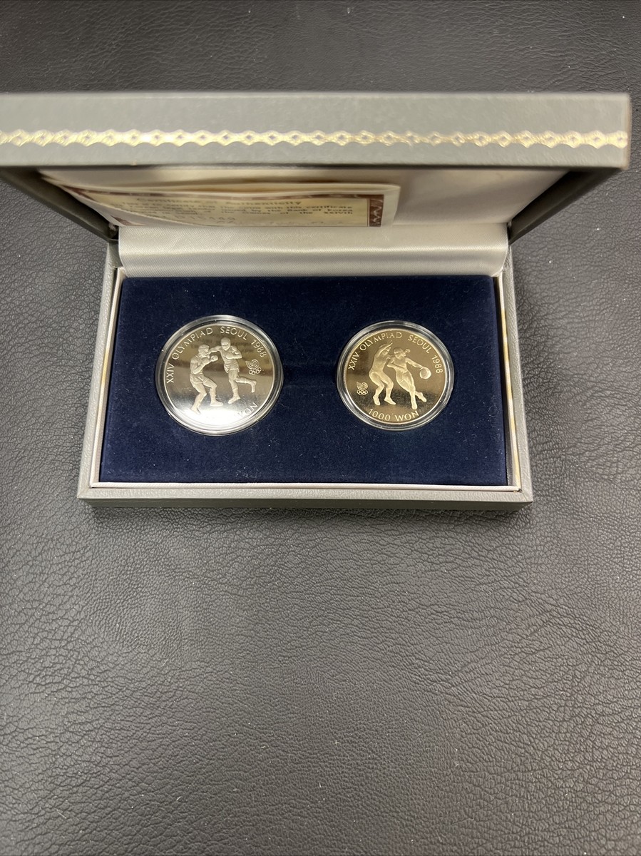 S Korea 1986 Olympics 2 Coin Set Proof | eBay