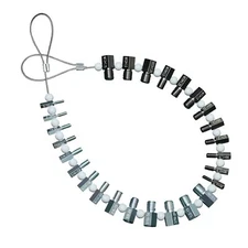 Nut & Bolt Thread Checker (Complete SAE/Inch and Metric Set) - 26 Male/Female...