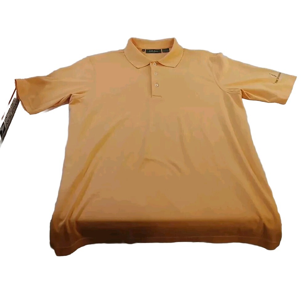 Bobby Jones Men's Medium Peach Polo Shirt – Regular Fit – Inverness Golf Club