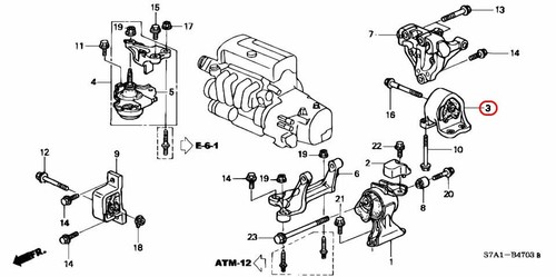 Honda Genuine CR-V Engine Mount Torque Strut Rear Element 50810-S7D-003 OEM - Picture 3 of 13