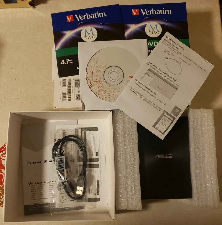 ASUS ZenDrive Ultra Delgado USB 2.0 Externo 8X DVD SDRW 08u7m-U Foto 2 de 2