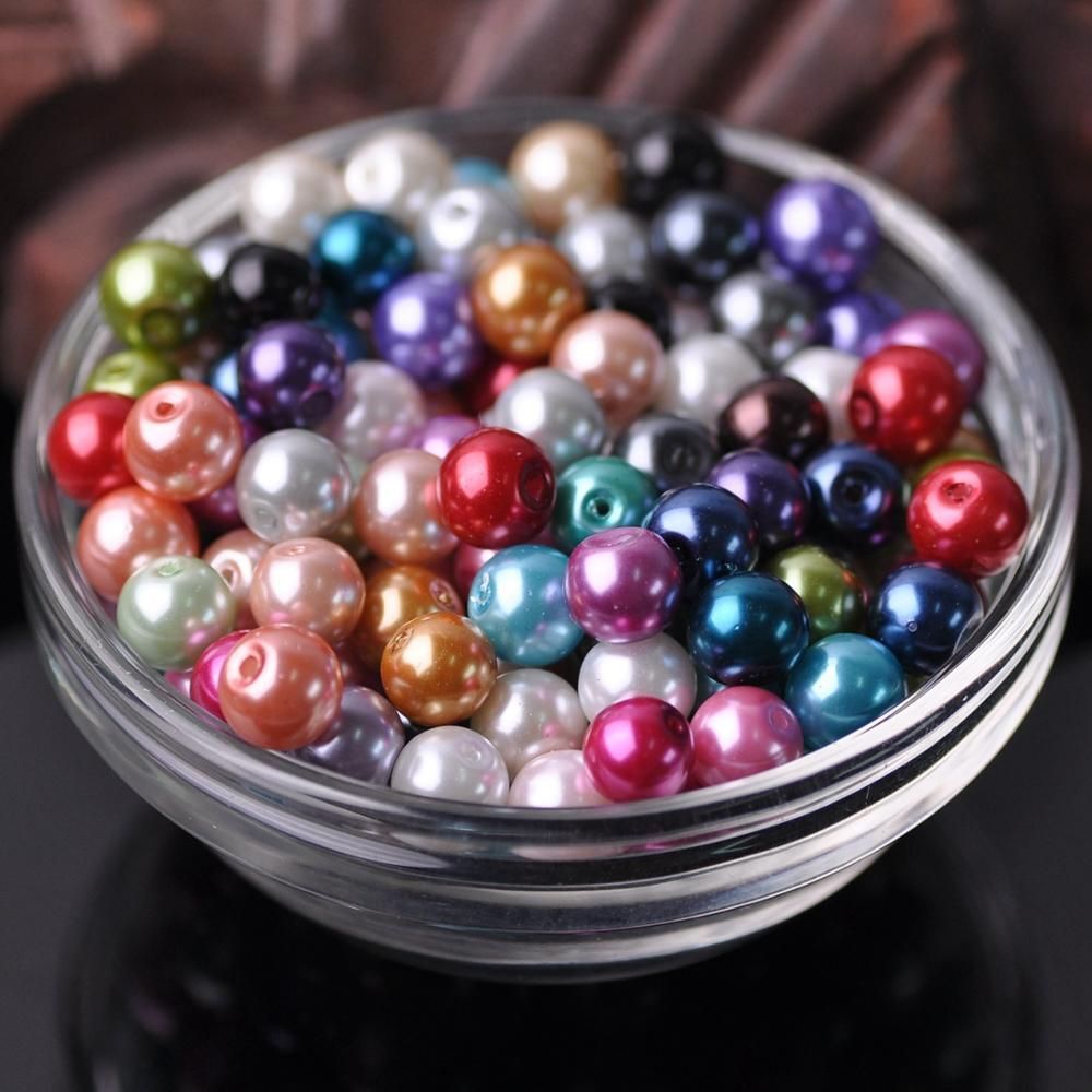 Round Loose Spacer Bead Charms - Metallic Ball Sphere Jewelry Beads ...