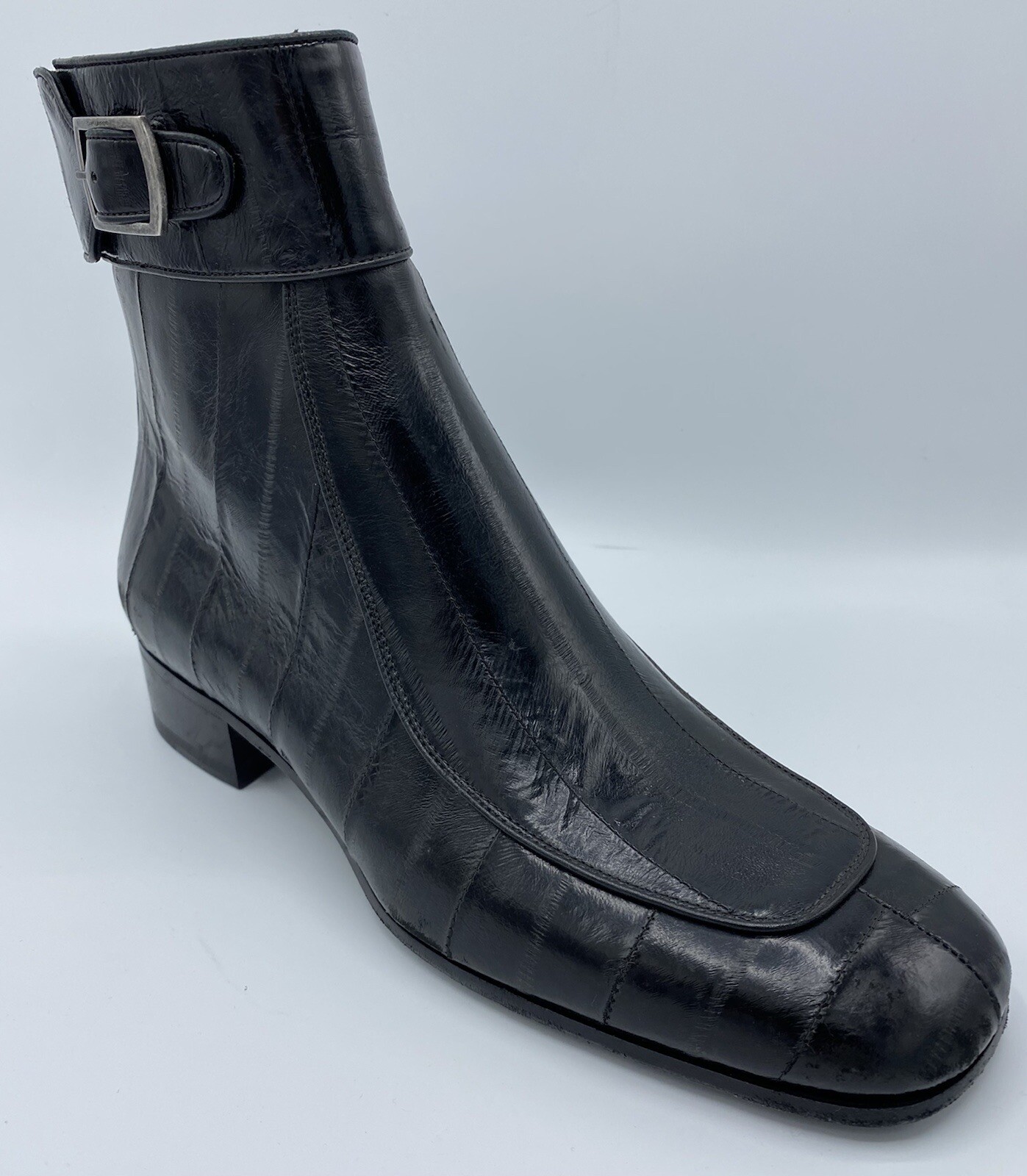 Stivali Saint Laurent in pelle nera invecchiata da $1.600 taglia US 10 Made in Italy