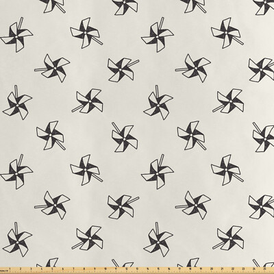 Pinwheel Satin Stoff als Meterware Kindheit Spielzeug Doodle