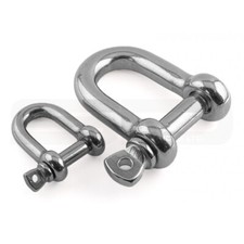 19mm A4 316 Stainless Steel D Shackle with Screw Pin Rigging Lock / 19mm