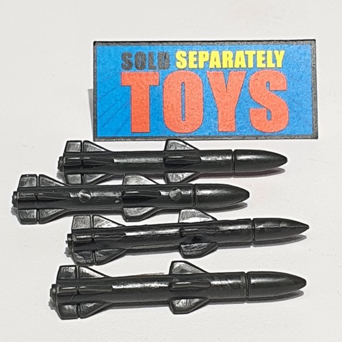 GI Joe Vamp Mark II 4 MISSLE SET rocket original 1984 vehicle gray weapon part - Picture 5 of 5