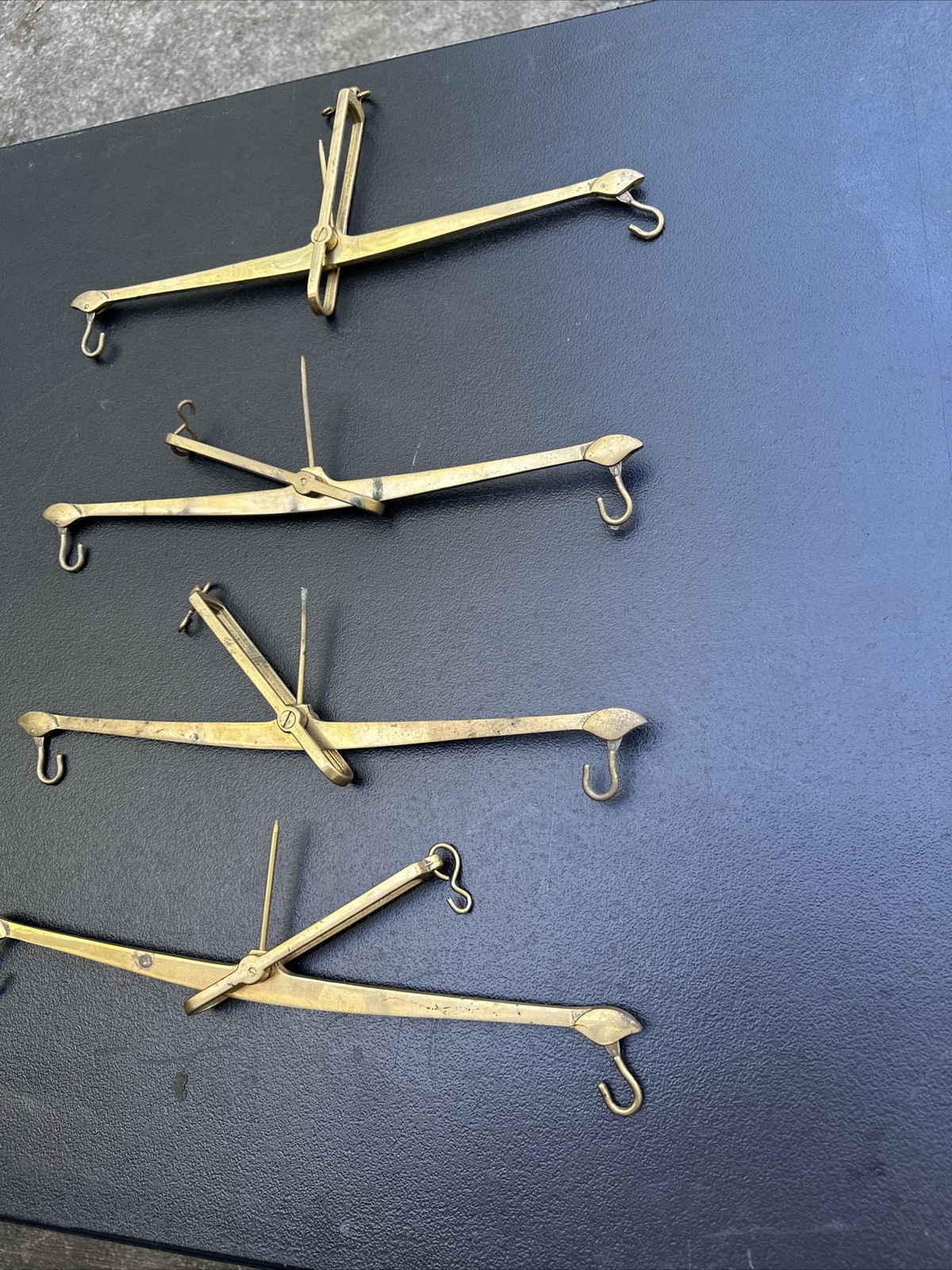 4 Antique Brass Copper Balence Scale Weigh | eBay
