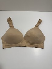 True  Co True Body Lift Triangle Back Closure Wirefree Bra Beige Sz M MSRP 69