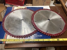 Lot of 2, Used FS Tool 60 Tooth Saw Blades, 10" & 9.5", 5/8" Hole, one is L1A250