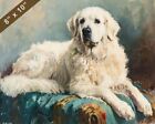 Kuvasz painting by a grand estate 8x10 Print