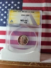 1941-P Mercury Dime **ANACS** MS 65 FSB ((Fresh Toning)) Great Slab