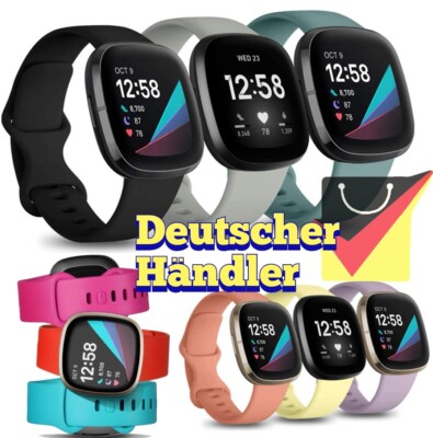 Uhrenarmband Sport Für Fitbit Versa 3 / 4 / Sense / 2 Silikon Band Strap watch