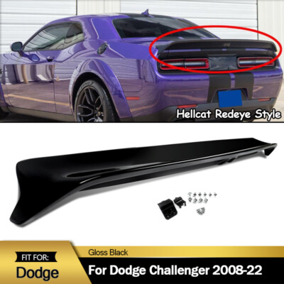 Trunk Spoiler Wing Hellcat Redeye Style For 2008-22 Dodge Challenger Gloss Black