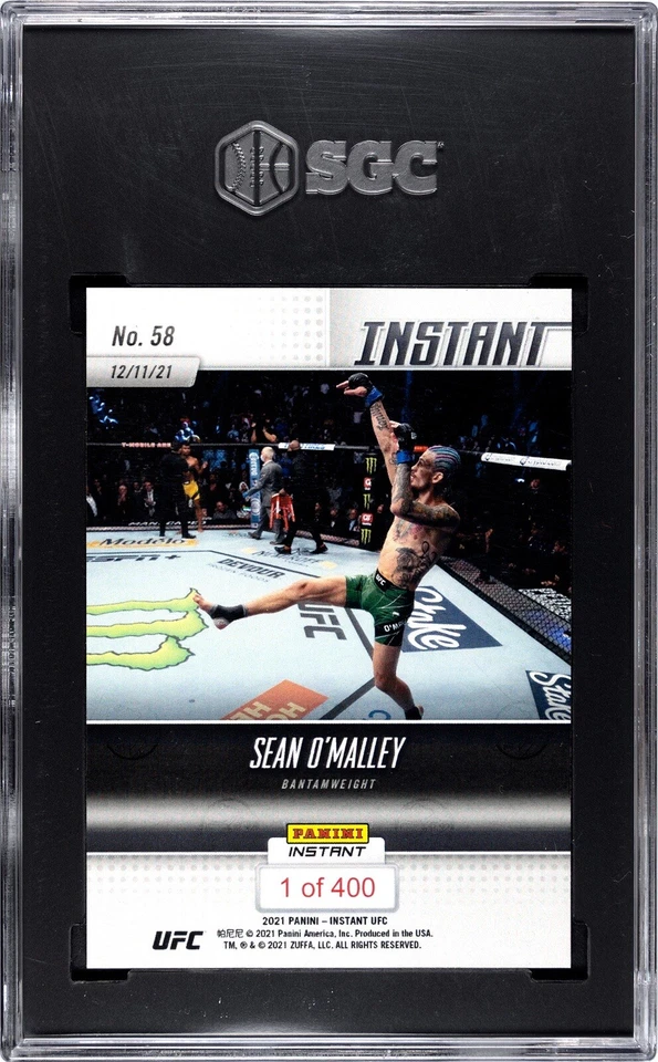 2021 Panini Instant UFC Limited Edition SEAN O'MALLEY No. 58  SP /400 SGC 10 - Image 2 of 2
