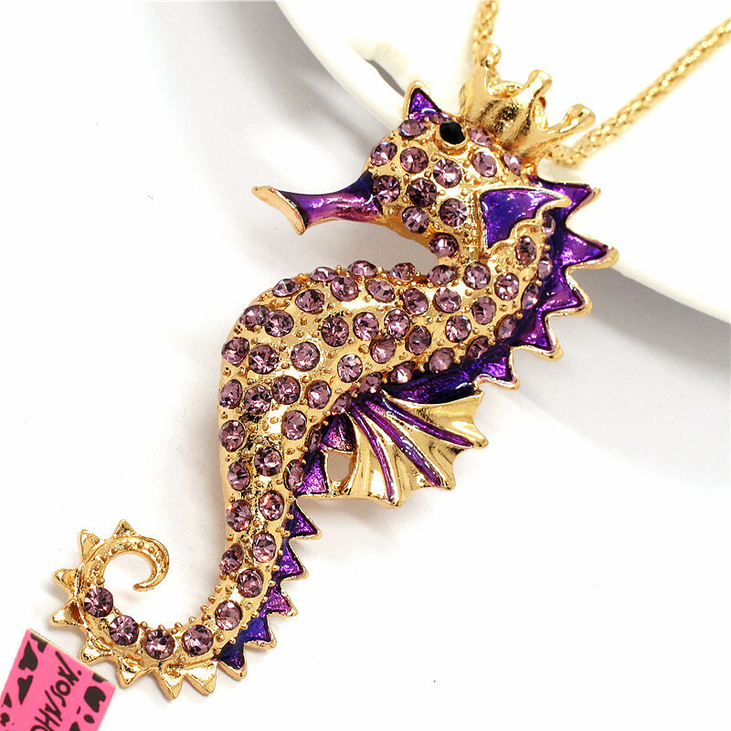 New Betsey Johnson Purple Enamel 
