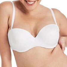 Maidenform Comfort Devotion Demi Coverage Strapless Multiway Bra 09417 White 38C